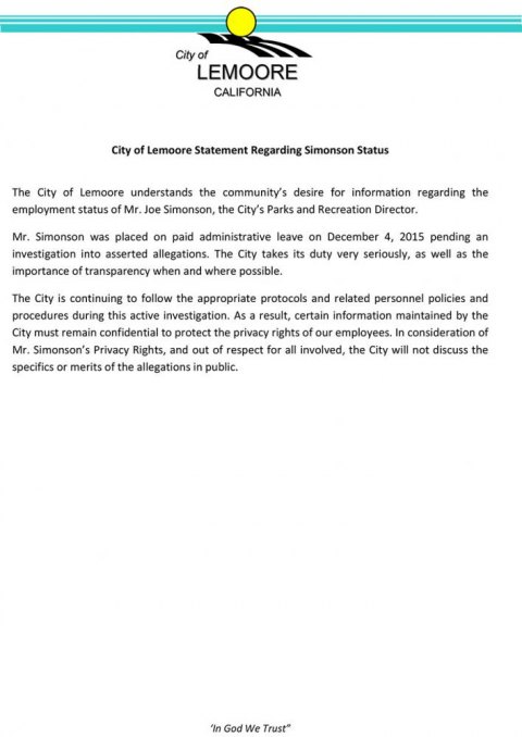 City Press Release